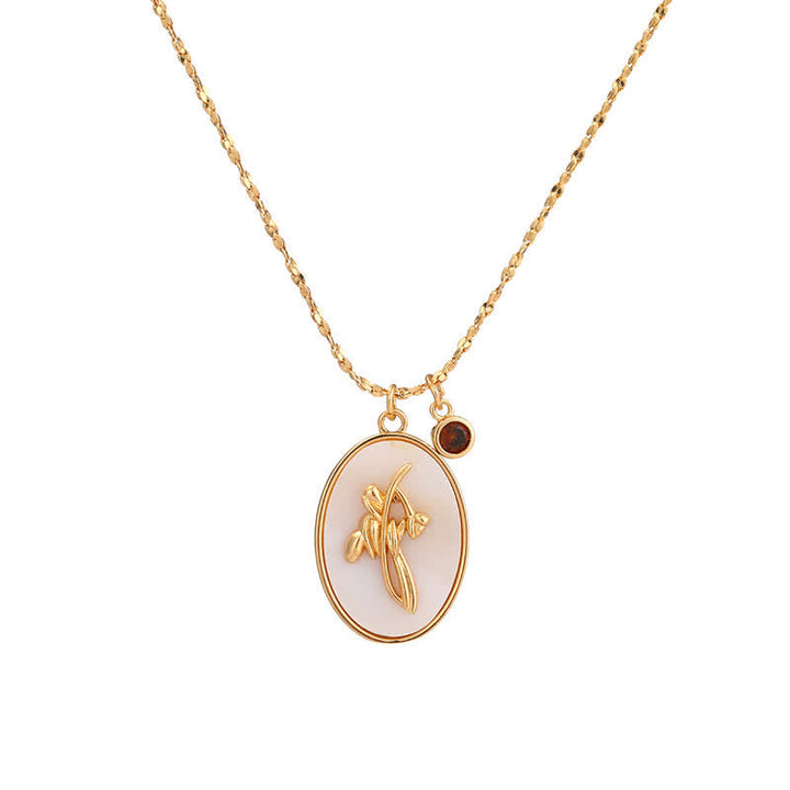 Halskette für Damen | Geburtsstein | Geburtsblumen | Elegant-Juli – Seerose-Luzern Mode