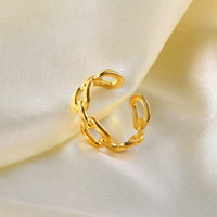 Gedrehter Ring | Offen | Verstellbar | Vergoldetes Silber | Stilvoll | Langlebig-Luzern Mode