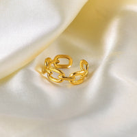 Gedrehter Ring | Offen | Verstellbar | Vergoldetes Silber | Stilvoll | Langlebig-Luzern Mode