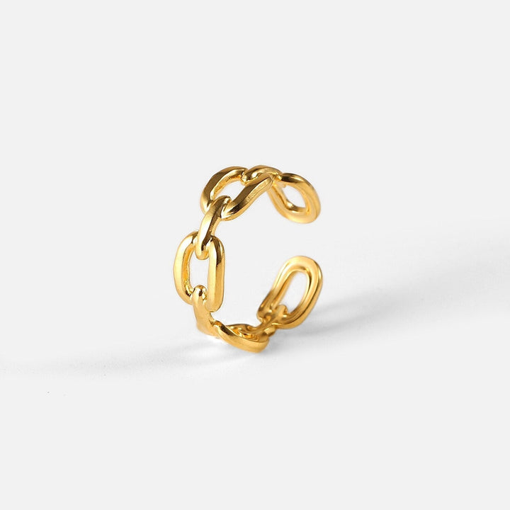 Gedrehter Ring | Offen | Verstellbar | Vergoldetes Silber | Stilvoll | Langlebig-Luzern Mode