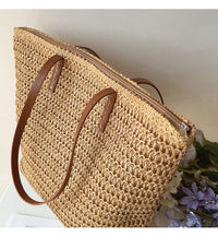 SEO-freundlicher Titel: Damen Handtasche aus Stroh - Sommer Strandtasche-Luzern Mode