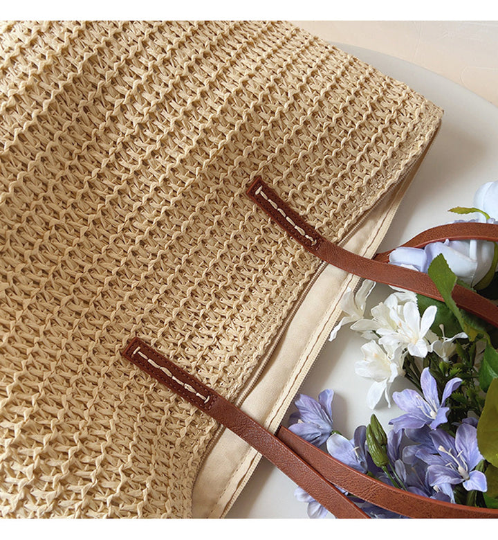 SEO-freundlicher Titel: Damen Handtasche aus Stroh - Sommer Strandtasche-Luzern Mode