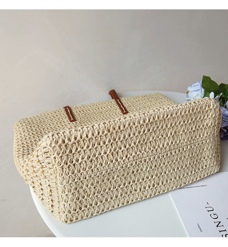 SEO-freundlicher Titel: Damen Handtasche aus Stroh - Sommer Strandtasche-Luzern Mode
