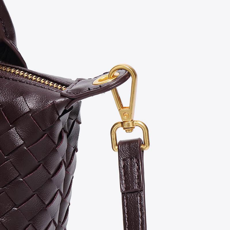 Geflochtene Damenhandtasche mit verstellbarem Schulterriemen-Luzern Mode