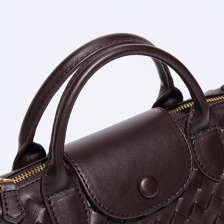 Geflochtene Damenhandtasche mit verstellbarem Schulterriemen-Luzern Mode
