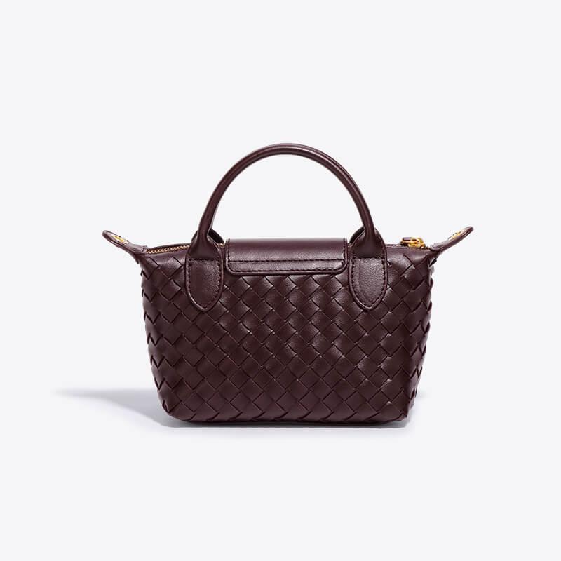 Geflochtene Damenhandtasche mit verstellbarem Schulterriemen-Luzern Mode