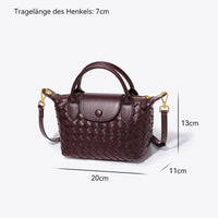 Geflochtene Damenhandtasche mit verstellbarem Schulterriemen-Luzern Mode