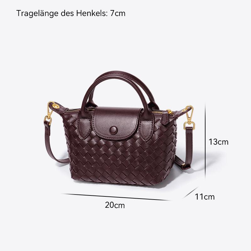 Geflochtene Damenhandtasche mit verstellbarem Schulterriemen-Luzern Mode