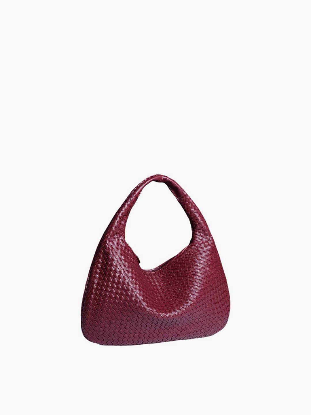 Geflochtene Damenhandtasche aus Leder für Alltag und Büro-Rot-Eén maat-Luzern Mode