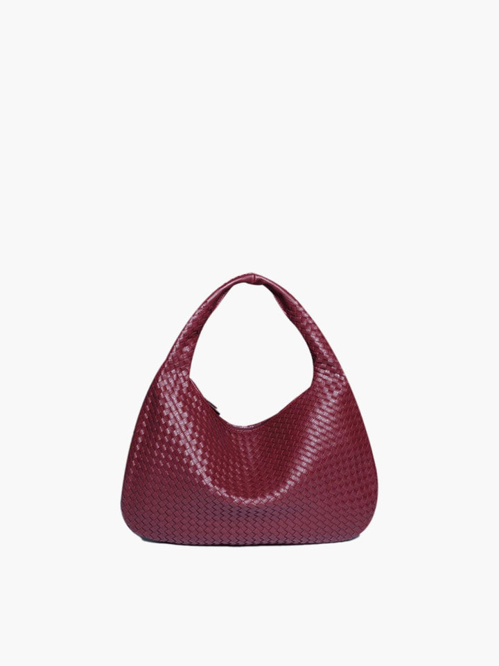 Geflochtene Damenhandtasche aus Leder für Alltag und Büro-Luzern Mode