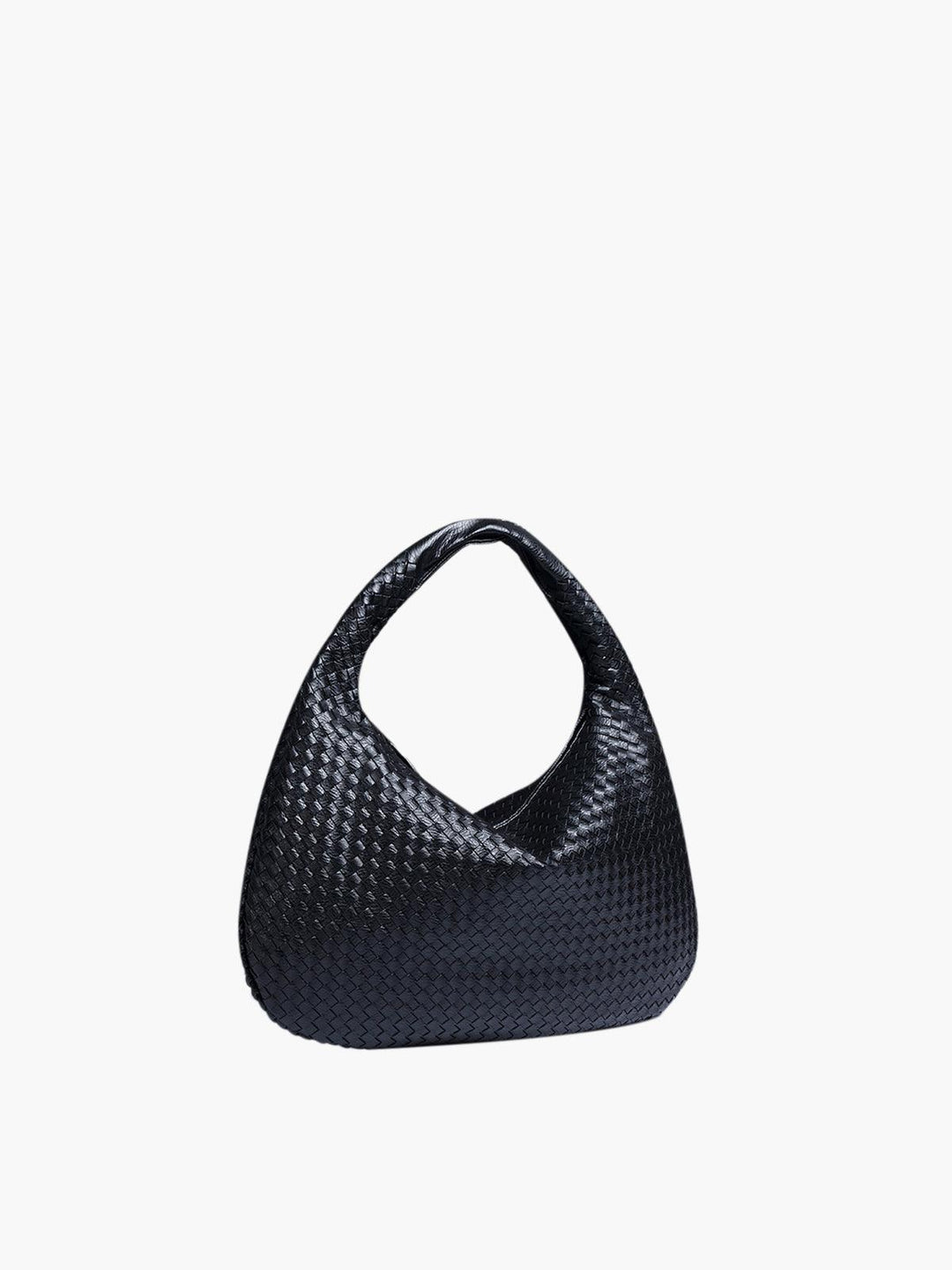 Geflochtene Damenhandtasche aus Leder für Alltag und Büro-Schwarz-Eén maat-Luzern Mode