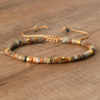 Armband aus Naturstein | Geflochten | Verstellbar | Edelstein-Achat-Luzern Mode