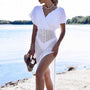 Gehäkeltes Strandkleid mit Taillengürtel – Yara