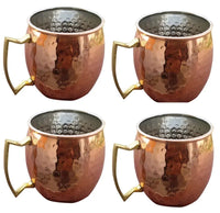 Kupferbecher-Set | 4-teilig Stilvoll Langlebig Einzigartig Vielseitig Kühl-Luzern Mode