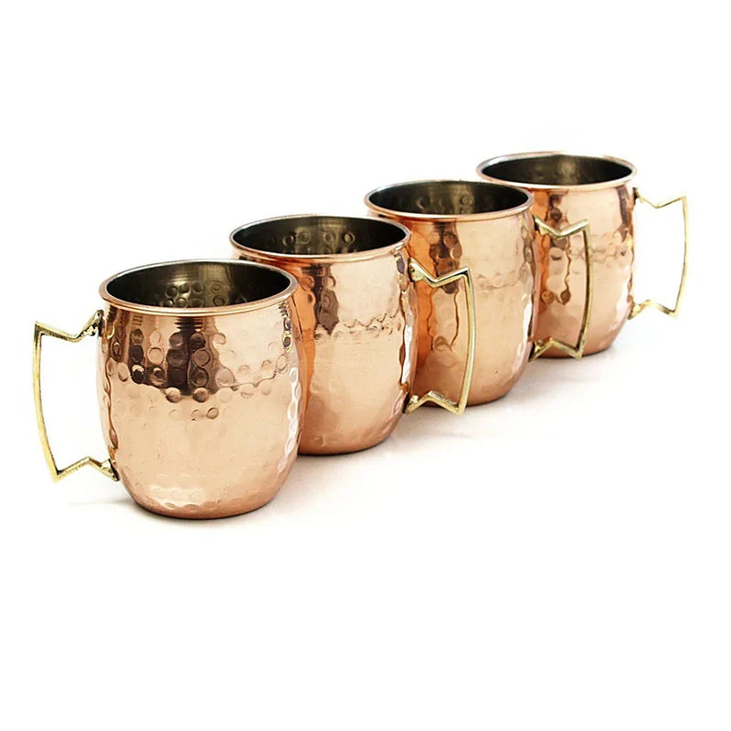 Kupferbecher-Set | 4-teilig Stilvoll Langlebig Einzigartig Vielseitig Kühl-Luzern Mode