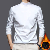 Herren Rollkragenpullover Slim Fit für Büro und Freizeit-Weiß-M-Luzern Mode