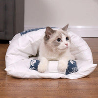 Katzenschlafsack | Komfortabel Warm Langlebig Sicher Waschbar Beruhigend-Blaue Katze-M-Luzern Mode