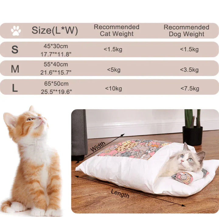 Katzenschlafsack | Komfortabel Warm Langlebig Sicher Waschbar Beruhigend-Luzern Mode