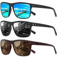 Polarisierte Sonnenbrille | 3er-Pack | Sportlich | UV-400 | Leichtgewicht-C4-Luzern Mode