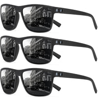 Polarisierte Sonnenbrille | 3er-Pack | Sportlich | UV-400 | Leichtgewicht-C5-Luzern Mode