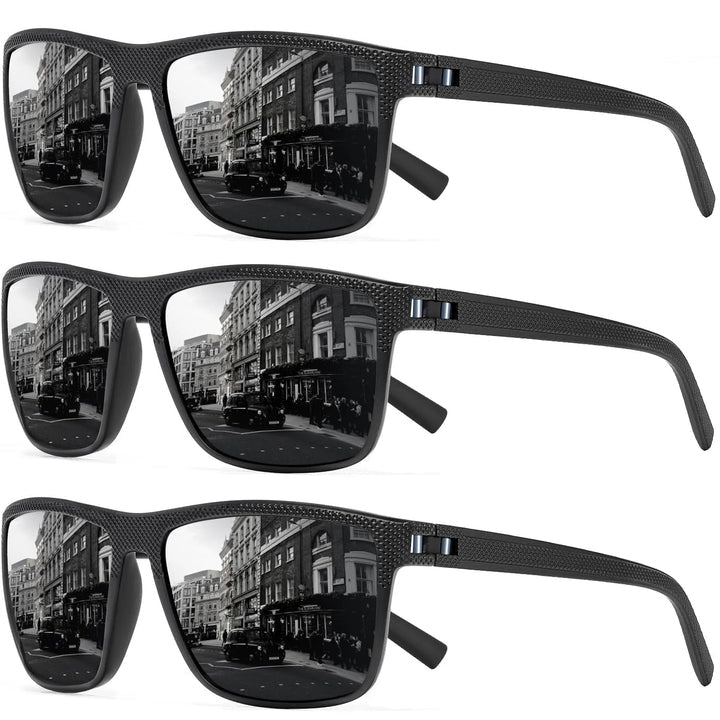 Polarisierte Sonnenbrille | 3er-Pack | Sportlich | UV-400 | Leichtgewicht-C5-Luzern Mode
