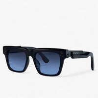 Sonnenbrille | Gepolarisiert | Steampunk | Eckig | Unisex | UV-Schutz-Schwarz Blau-Luzern Mode