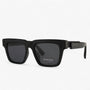 Sonnenbrille | Gepolarisiert | Steampunk | Eckig | Unisex | UV-Schutz-Scwharz-Luzern Mode
