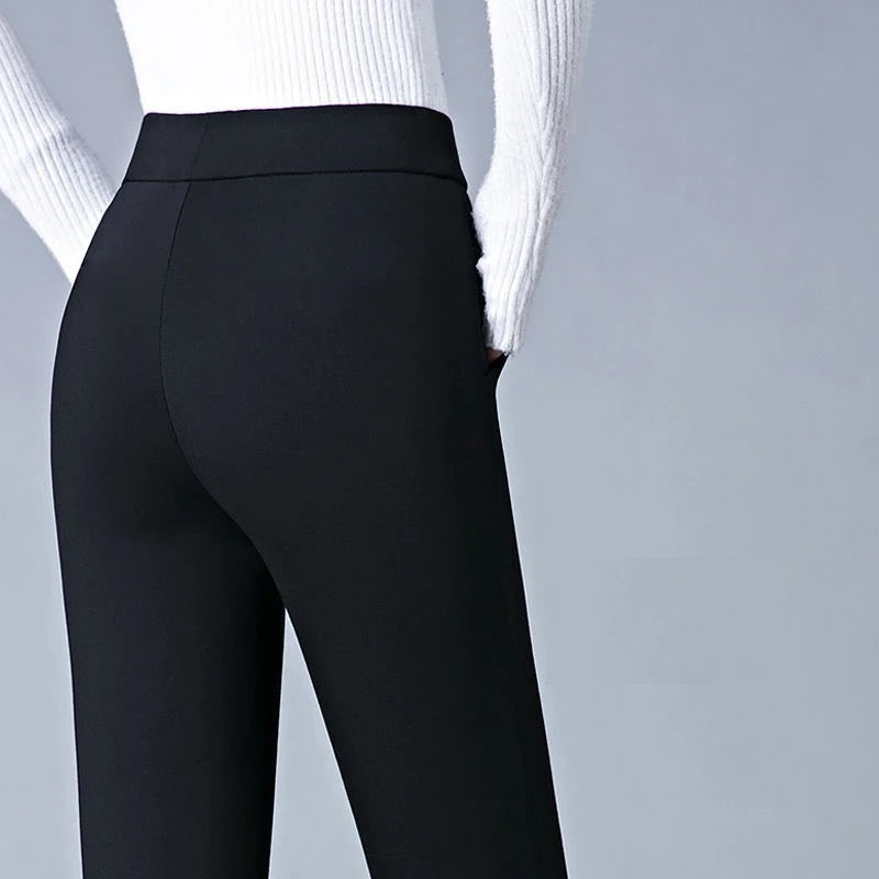 Damen Stretchhose mit Streifenmuster - Bequeme Passform-Luzern Mode