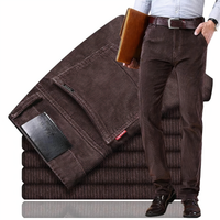 Herren Cordhose Slim Fit - Bequeme Freizeithose kaufen-Dunkelbraun-28-Luzern Mode