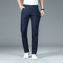 Herren Bambusfaser Anzughose - Bequeme Businesshose-Dunkelblau-29-Luzern Mode