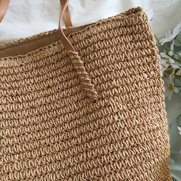 Gewebte Strandtasche aus Stroh - Handgemachte Sommertasche-Luzern Mode