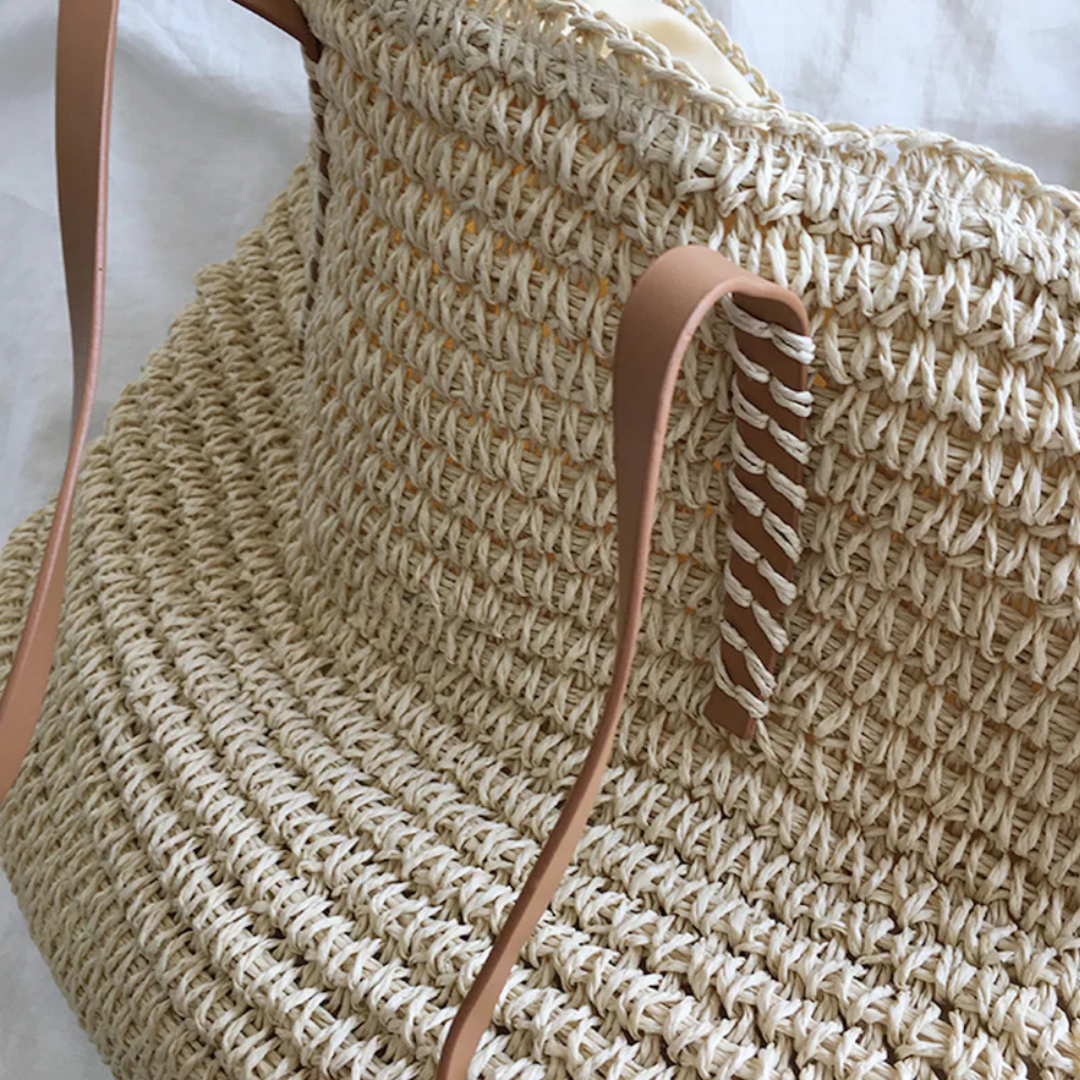 Gewebte Strandtasche aus Stroh - Handgemachte Sommertasche-Luzern Mode