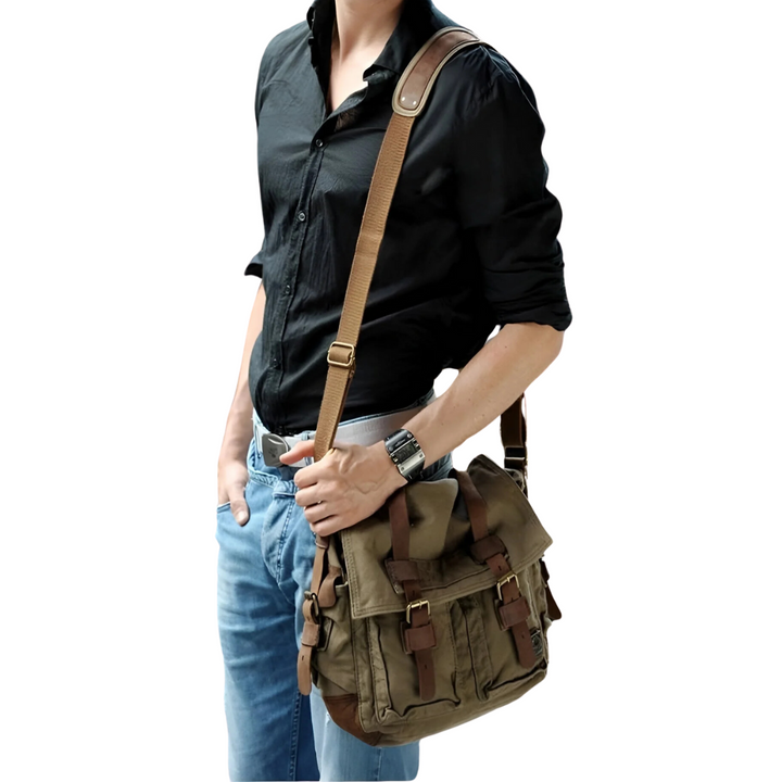 Hochwertige Canvas Reisetasche mit Lederakzenten-Luzern Mode