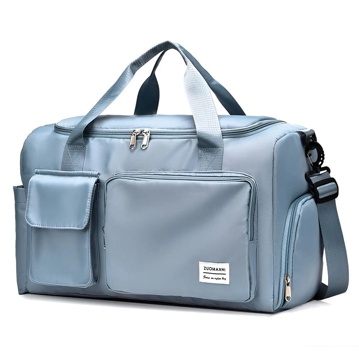 Wasserdichte Reisetasche mit Schuhfach und Schultergurt-Blau-Luzern Mode
