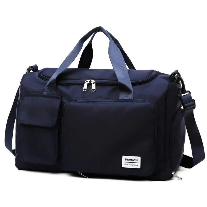 Wasserdichte Reisetasche mit Schuhfach und Schultergurt-Dunkelblau-Luzern Mode