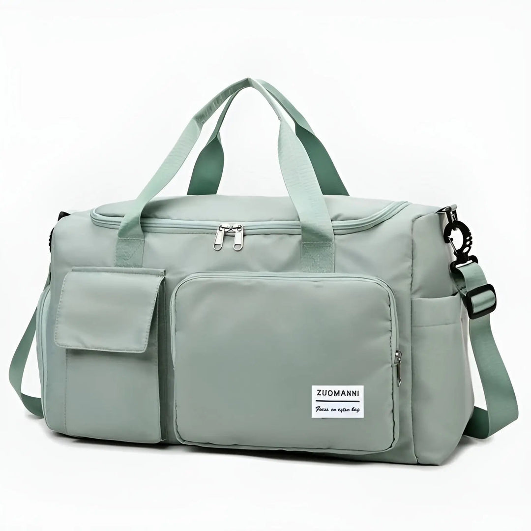Wasserdichte Reisetasche mit Schuhfach und Schultergurt-Grün-Luzern Mode