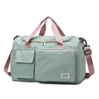 Wasserdichte Reisetasche mit Schuhfach und Schultergurt-Grün Rosa-Luzern Mode