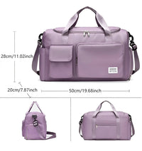 Wasserdichte Reisetasche mit Schuhfach und Schultergurt-Luzern Mode