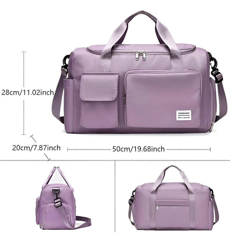 Wasserdichte Reisetasche mit Schuhfach und Schultergurt-Luzern Mode