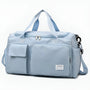 Wasserdichte Reisetasche mit Schuhfach und Schultergurt-Himmelblau-Luzern Mode