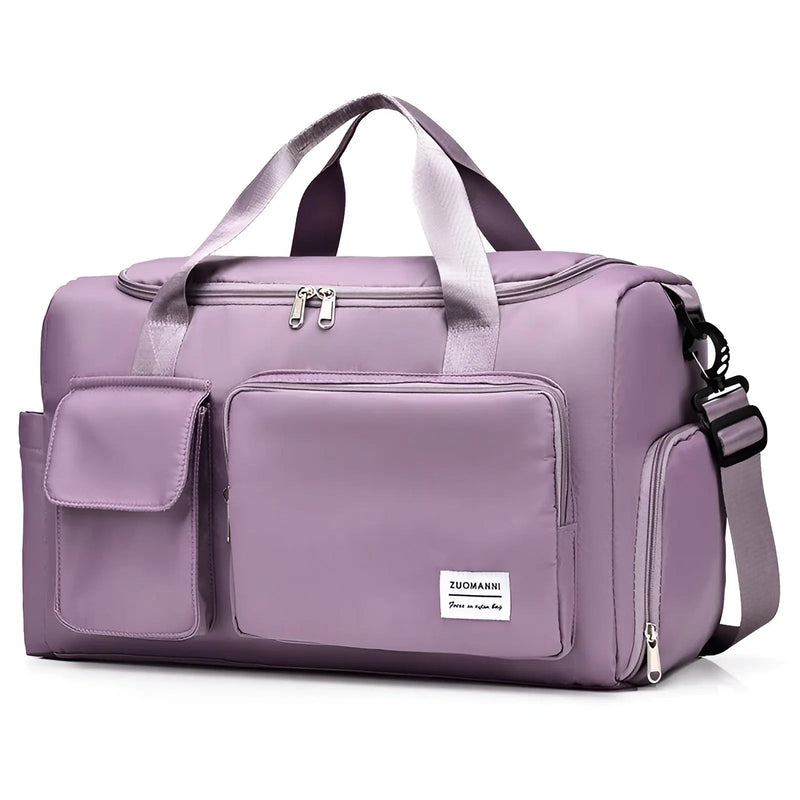 Wasserdichte Reisetasche mit Schuhfach und Schultergurt-Lila-Luzern Mode