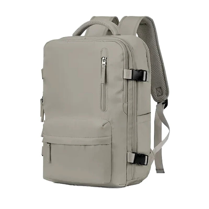 Reiserucksack mit Laptopfach und USB-Anschluss, 40L-Grau-Luzern Mode