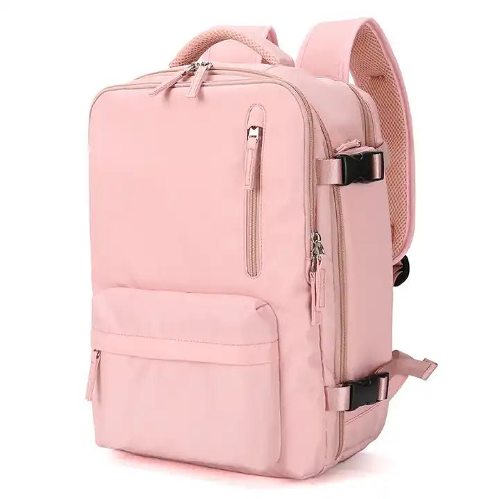 Reiserucksack mit Laptopfach und USB-Anschluss, 40L-Rosa-Luzern Mode
