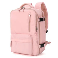 Reiserucksack mit Laptopfach und USB-Anschluss, 40L-Rosa-Luzern Mode