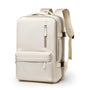 Reiserucksack mit Laptopfach und USB-Anschluss, 40L-Weiß-Luzern Mode