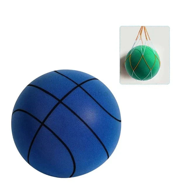 Flüsterleiser Basketball für geräuschfreie Übungseinheiten & Spaß-Blau-18cm-Luzern Mode