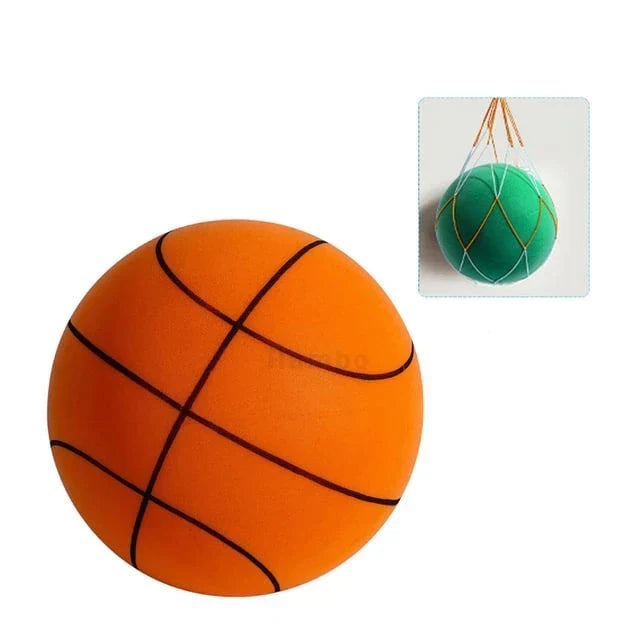Flüsterleiser Basketball für geräuschfreie Übungseinheiten & Spaß-Orange-18cm-Luzern Mode