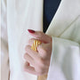 Gedrehter Ring | Mehrschichtig Silber Gold Langlebig Modern Einzigartig Stilvoll-Gold-5-Luzern Mode