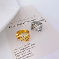 Gedrehter Ring | Mehrschichtig Silber Gold Langlebig Modern Einzigartig Stilvoll-Luzern Mode