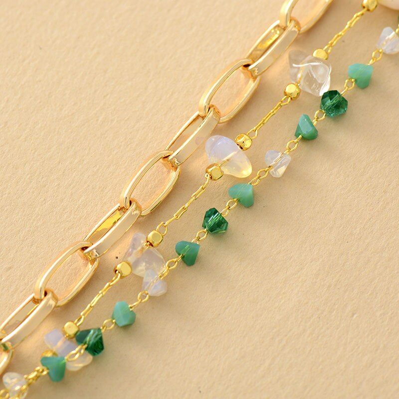 Geschichtetes Armband | Türkis | Opal | Gold | Stilvoll | Langlebig | Vielseitig-Luzern Mode